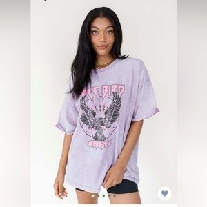 The Post Lavender Free Bird Graphic Tee